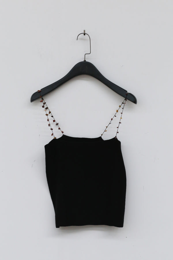 SWAYING/KNIT Silk Camisole SW212SZ78 Black PS21